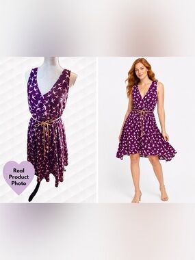 KISMET Flowy Festival Boho Bird Patterned Chic Vacation Dress